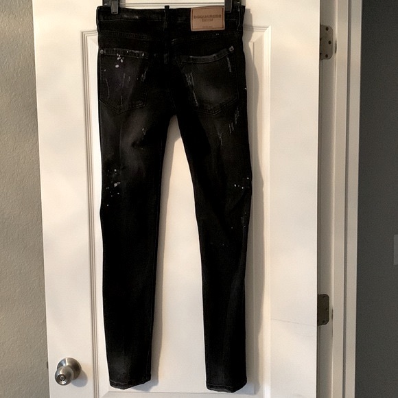 Dsquared2 Destructed Black Wash Patch Jean - Picture 4 of 8